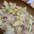 かおk★'s cooksnap of when they made 挽き肉とキャベツの黄金炒め.