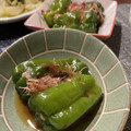ビュー0's cooksnap of when they made レンジで簡単！丸ごとピーマンのおひたし☆.