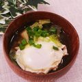 クックHG9V8Y☆'s cooksnap of when they made 落とし卵の味噌汁.