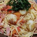 プーケッ太郎's cooksnap of when they made 帆立とベーコンのトマトパスタ.