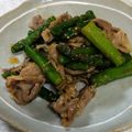 ☆すぬぴっぴ☆'s cooksnap of when they made 豚肉とアスパラの粒マスタード炒め.