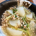 emiemisu's cooksnap of when they made 蕪と鶏挽肉のあんかけ煮.