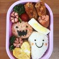 Hinanoママ♡'s cooksnap of when they made キャラ弁☆ハロウィンのおにぎり弁当.