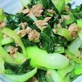 kaori238's cooksnap of when they made 冷凍保存お弁当★チンゲン菜とツナ炒め.