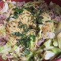 あんじぃ☆藍's cooksnap of when they made 大葉と牛肉と野菜の和風柚子胡椒醤油パスタ.