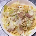 いちごみく's cooksnap of when they made キャベツとツナの和風パスタ.