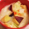 私市ビッキーズ津門巳's cooksnap of when they made 男爵ジャガイモさつまいも油揚げポタージュ.