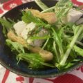 みちゃこ☆1210's cooksnap of when they made ☆水菜と塩昆布、豆腐、油揚げのサラダ☆.