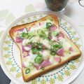 ネコかえる's cooksnap of when they made ベーコンとマヨネーズのトースト.