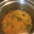 クックDERGN7☆'s cooksnap of when they made かぼちゃと玉ねぎの味噌汁.