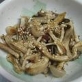 由芽15's cooksnap of when they made 5分ですぐデキ!!キノコの梅和え.