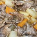 Mimi0130's cooksnap of when they made 牛バラ薄切り肉でがっつり煮込み.