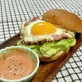 きっかママ's cooksnap of when they made 簡単美味しいハムエッグバーガー.
