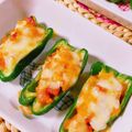 みぽぽ37's cooksnap of when they made ☆ピーマンのチーズ焼き☆.