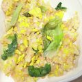 升田さん's cooksnap of when they made 包丁いらず♪鮭たまレタスチャーハン♡.