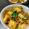 ♪Key♪'s cooksnap of when they made 厚揚げのキムチそぼろ炒め丼.