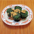 コムギ大好き's cooksnap of when they made ✿ほうれん草の海苔巻き＠ゴマ醤油ドレで✿.