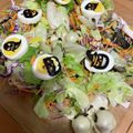 n.k's cooksnap of when they made 卵とミートボールおばけのハロウィンサラダ.