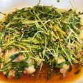 あい♪らんど's cooksnap of when they made お手軽！鶏むね肉と豆苗のレンジ蒸し.