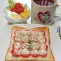＊ｃｌｏｖｅｒ＊'s cooksnap of when they made 朝食・ブランチに＊トマトチーズトースト.