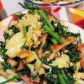 ｍａｍａｐａｐａｎ's cooksnap of when they made 人参葉とツナの卵炒め.