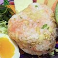 ゆけり３兄弟's cooksnap of when they made 大葉と明太子の揚げ玉おにぎり.