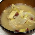 yummy?'s cooksnap of when they made さつまいも・ネギ・油揚げ☆味噌汁.
