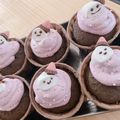 kimuchikun's cooksnap of when they made ハロウィンおめかしおばけ✿カップケーキ.