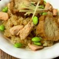 ☆さぶ☆☆'s cooksnap of when they made 鮭と油麩ご飯.