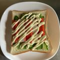 クック91TYEN☆'s cooksnap of when they made ツナ・カニカマのヘルシーサンドイッチ.