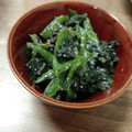 にゃおごろう's cooksnap of when they made 冷凍ほうれん草の胡麻和え.