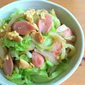 ちーまぐ's cooksnap of when they made 魚肉ソーセージ、卵、キャベツの炒め物.