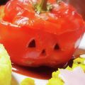 あおいりん's cooksnap of when they made ハロウィン☆パプリカおばけ肉詰め☆.