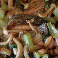 花嫁7年生's cooksnap of when they made 鮭としめじとちんげん菜の和風ソース炒め.