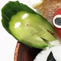 新妻あや's cooksnap of when they made ☆キュウリ DE おばけ 飾り切り☆.