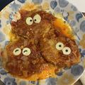 みーつー's cooksnap of when they made ハロウィン☆びっくりおばけハンバーグ.