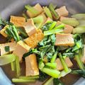 azbjbn's cooksnap of when they made めんつゆだけ！小松菜と厚揚げの煮浸し.