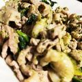no1642's cooksnap of when they made 豚こま✕ほうれん草★和風ジェノベーゼ.