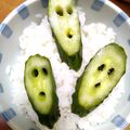 NoraDoraママ's cooksnap of when they made ハロウィン☆きゅうりホラーマスク.