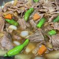 Mimi0130's cooksnap of when they made 牛バラ薄切り肉でがっつり煮込み.
