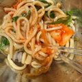 トレちぽ's cooksnap of when they made 明太キムチ冷やしうどん.