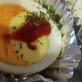 あゆたっくん's cooksnap of when they made お弁当や朝食に♪ゆで卵のマヨケチャ焼き.