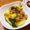 シュンママ1225's cooksnap of when they made 厚揚げとチンゲン菜の挽き肉炒め.