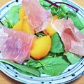 kaori238's cooksnap of when they made ドレッシングなし☆柿と生ハムのサラダ♬.