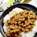 ダリア☆'s cooksnap of when they made 納豆ごはんを、韓国のりで巻いて食べる！.