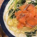 よっちとラッキー's cooksnap of when they made 凄★サーモン＆ほうれん草のクリームパスタ.