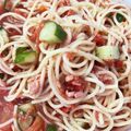 ゆずゆずゆ55's cooksnap of when they made トマト缶で早ウマ冷製パスタ.