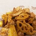 sugar•＊'s cooksnap of when they made 分量簡単な絶品大皿おかず!鶏蓮根と薩摩芋.