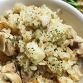けいちゃんごはん's cooksnap of when they made ほっくほく♡鶏とにんにくの炊き込みご飯.