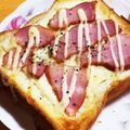 mahotere's cooksnap of when they made ベーコントースト.